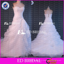 ED Bridal Real Sample Princess Top Vente Robe en robe en robe en mousseline de soie pour robes de mariée en oribaba 2017